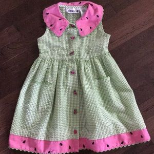 Watermelon gingham dress